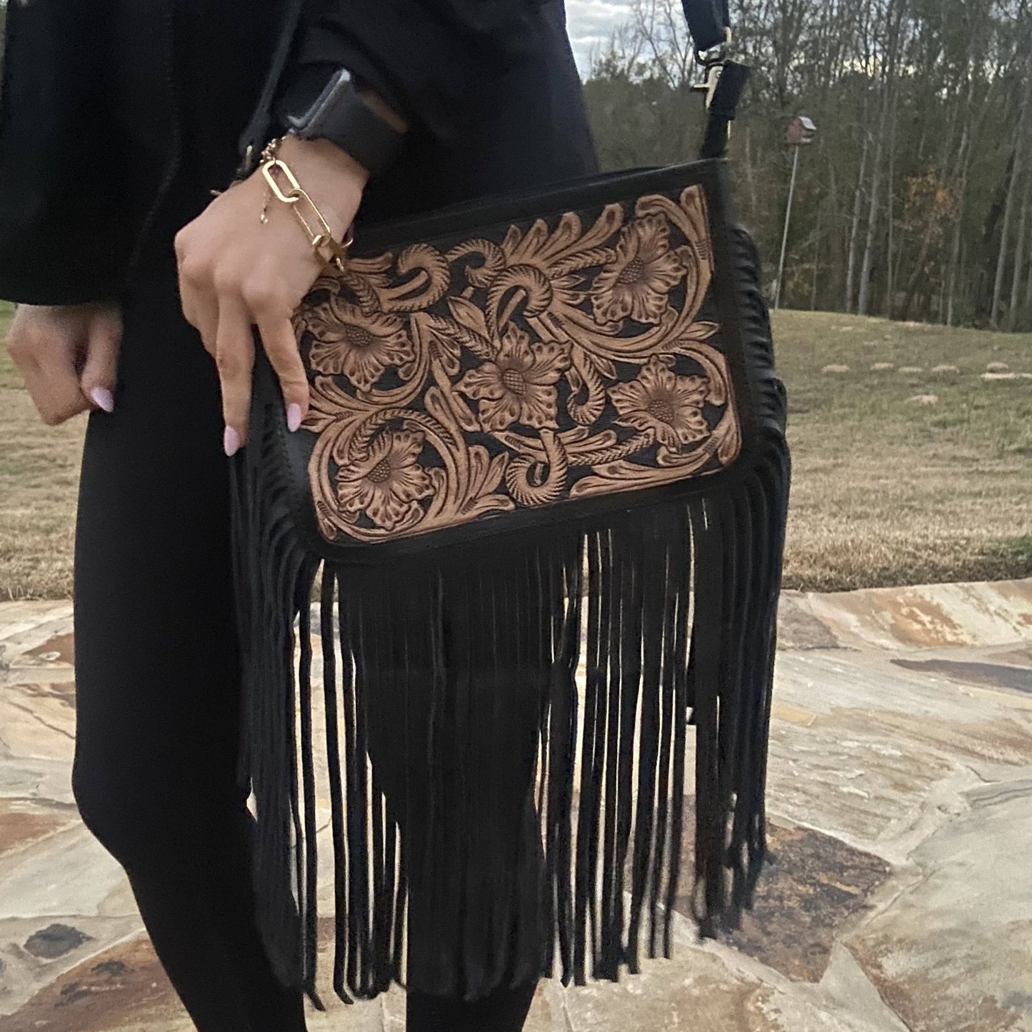 Special Edition Rio Grande Tooled Leather Purse Crossbody