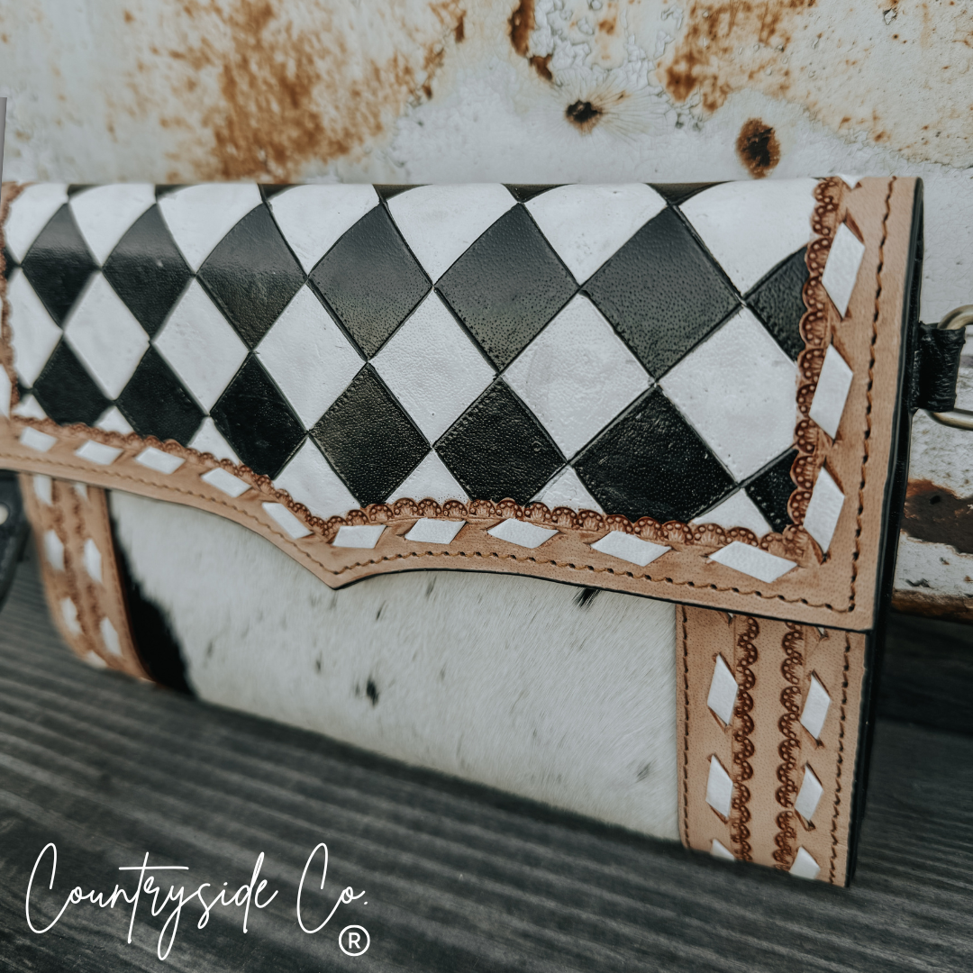 Hattie Cowhide Wallet, Wristlet, Purse