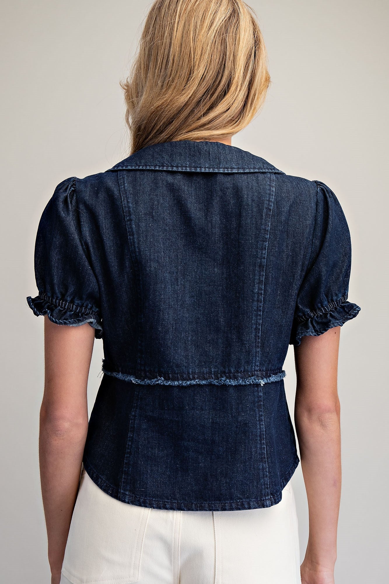 Ruffled Button Down Blouse