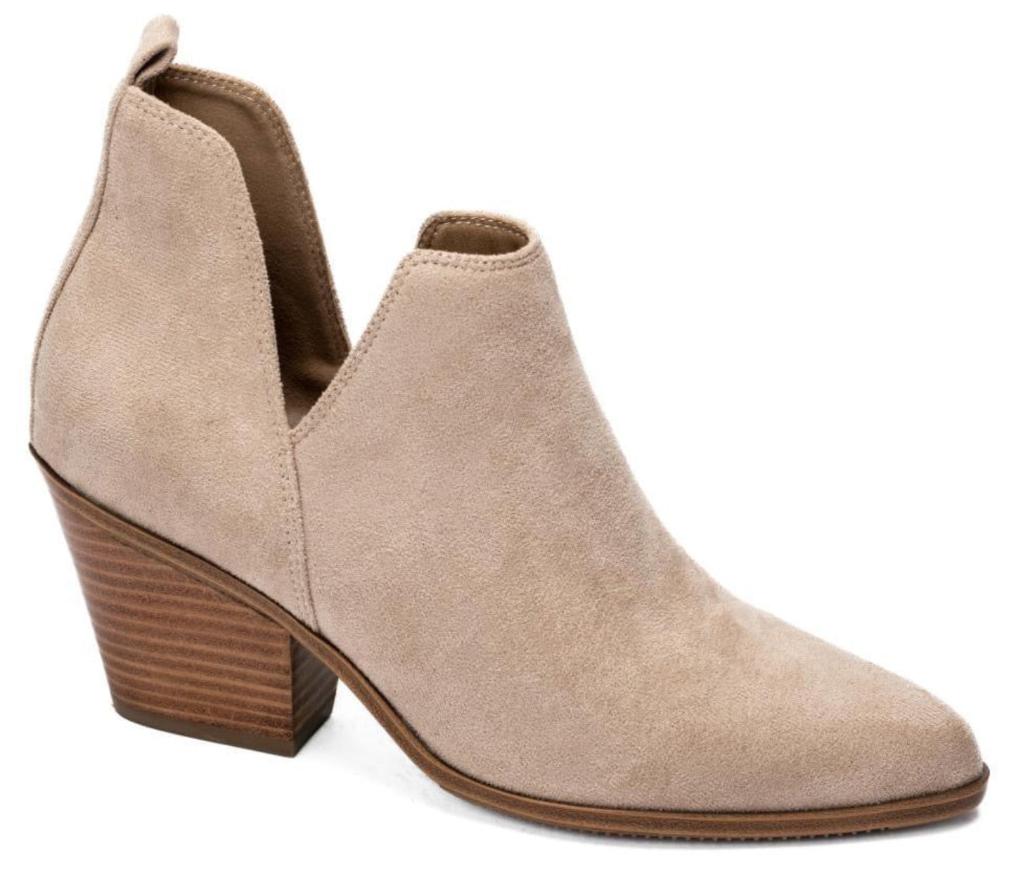 Sassy Pants Sand Faux Suede Bootie
