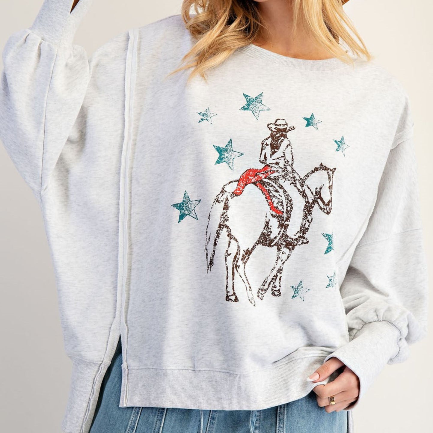 Horse and Rider Graphic Sweatshirt