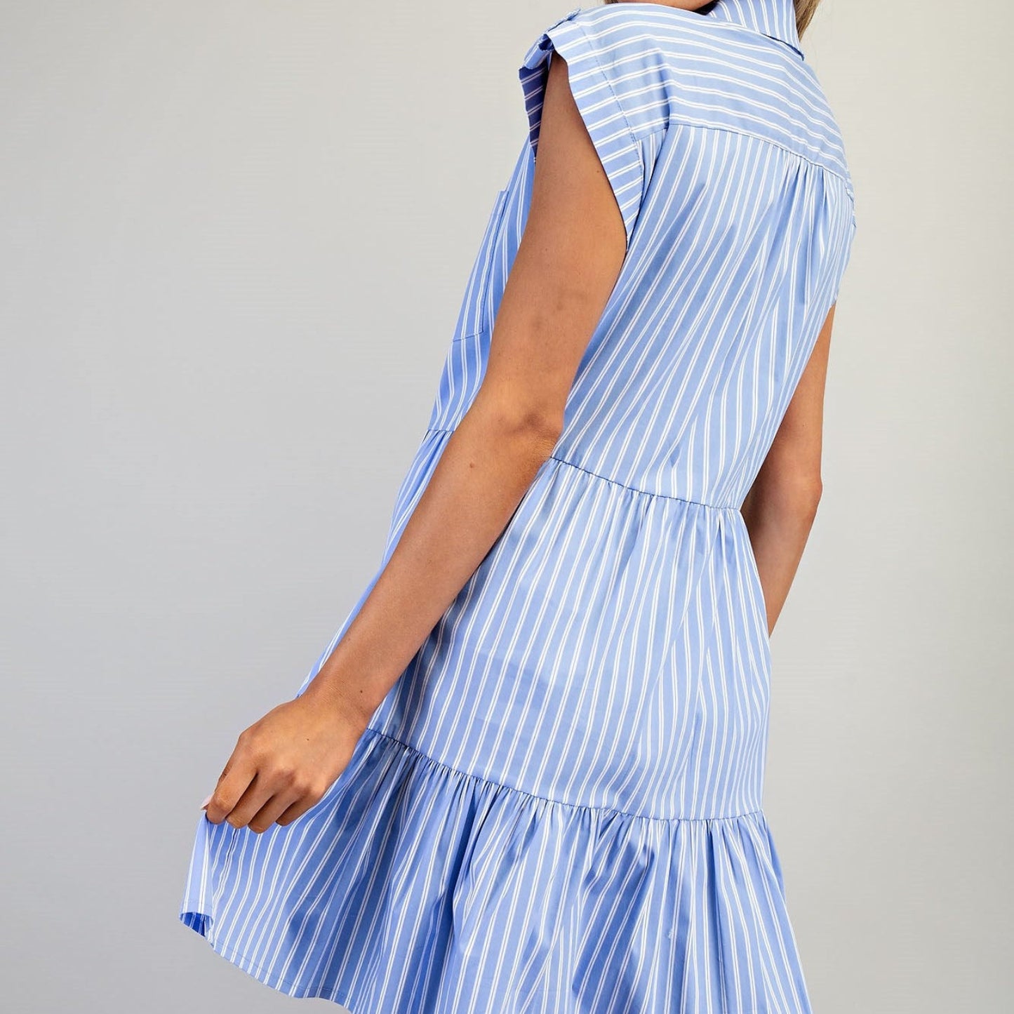 Striped Button Down Mini Dress ✨