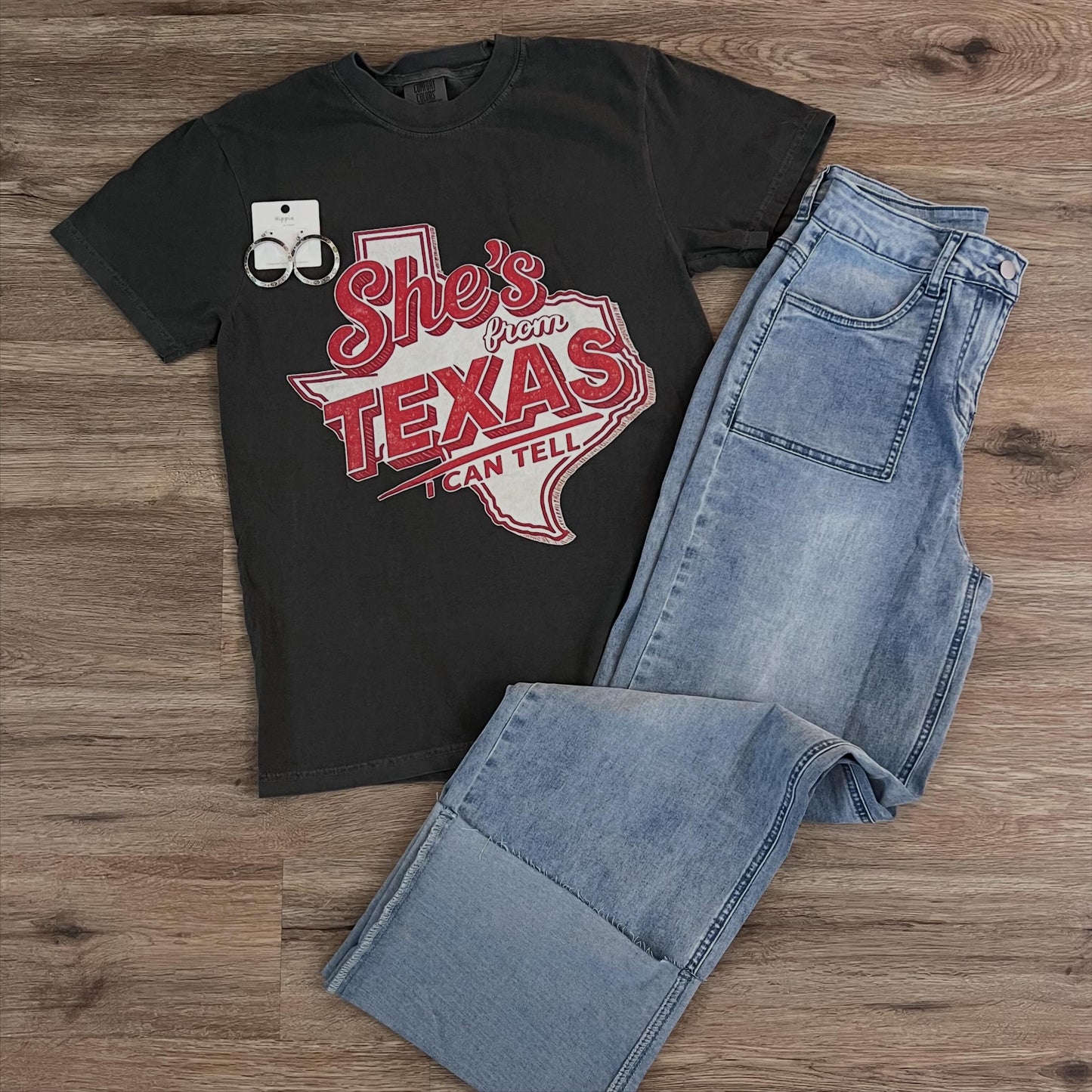 She's From Texas | Red | Trendy Tshirt | Nashville Tennessee