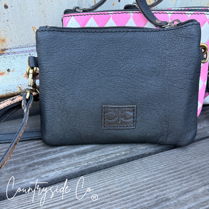 Cowgirl Kiss Checkered Leather Small Purse