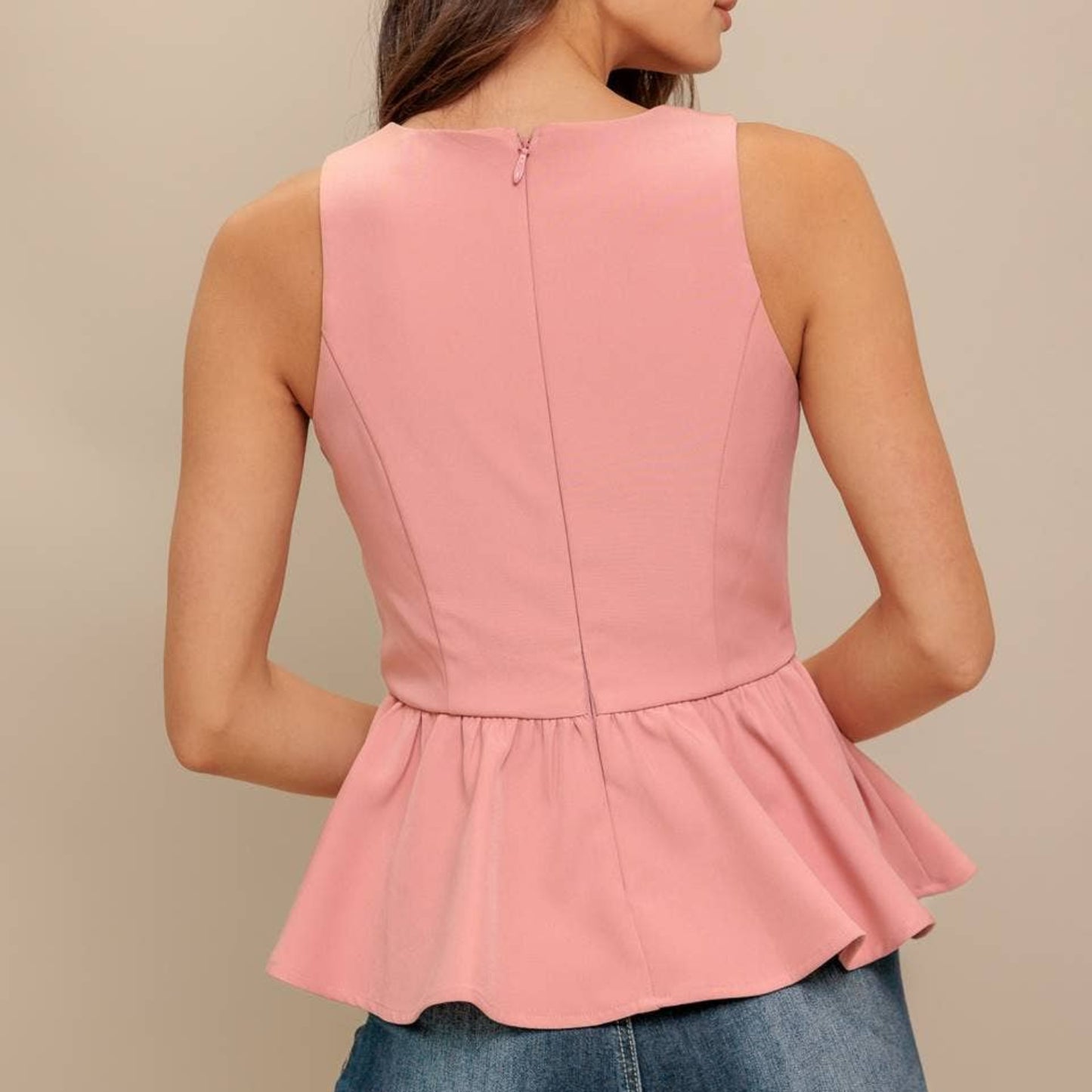 Pink V-Neck Top