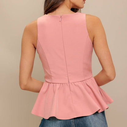 Pink V-Neck Top