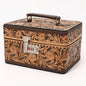 American Darling Artisan Hand Tooled Leather Locking Jewelry Case