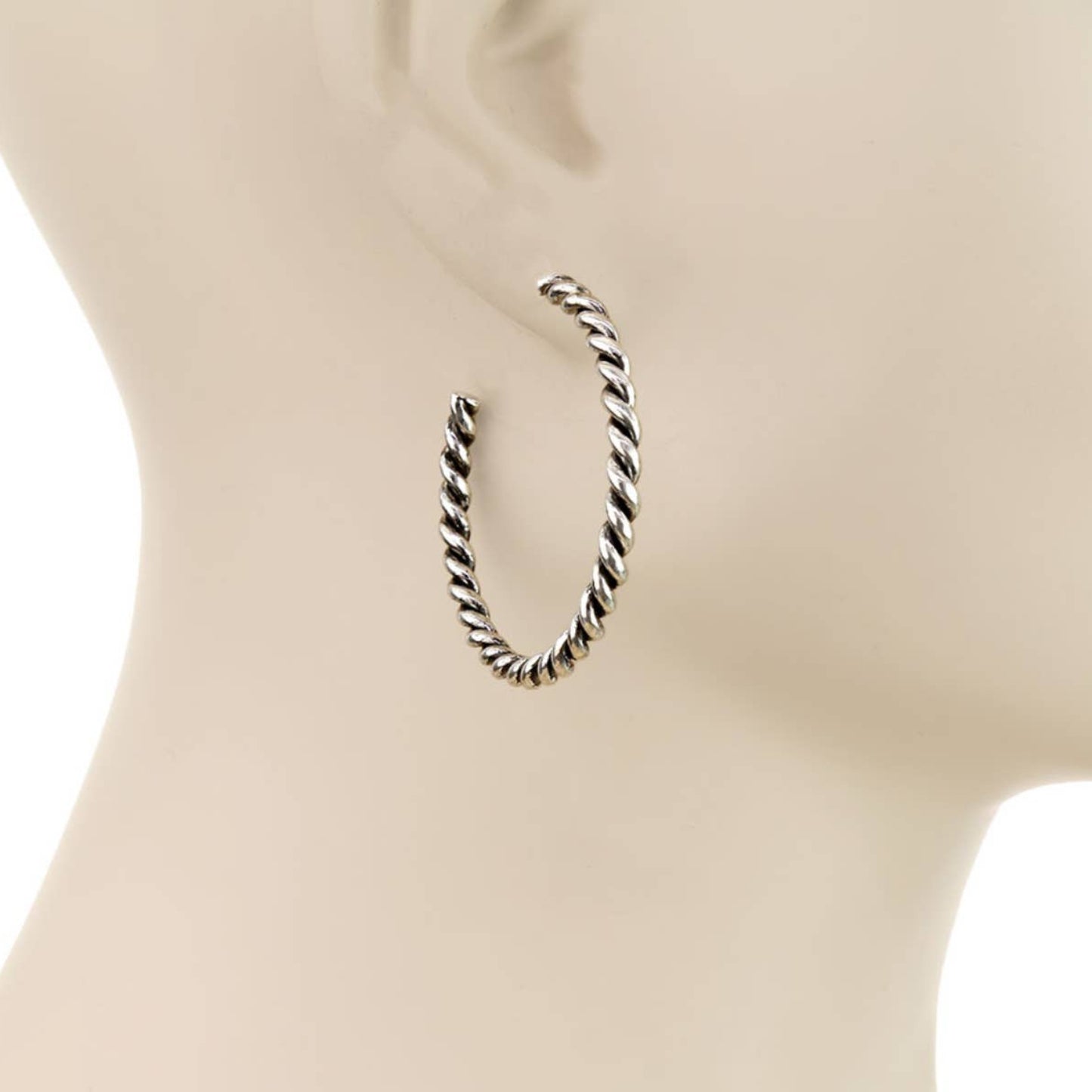 1.75” Western Rope Hoop Earrings