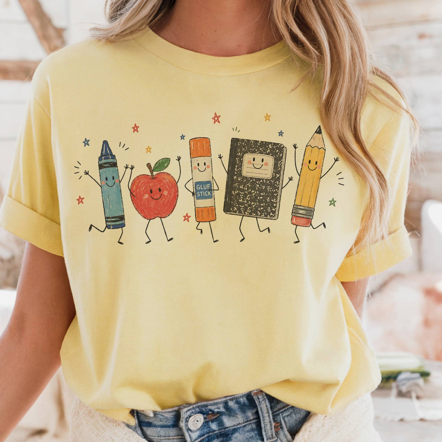 Back To School Teaching Teacher Doodle Retro Graphic Tee