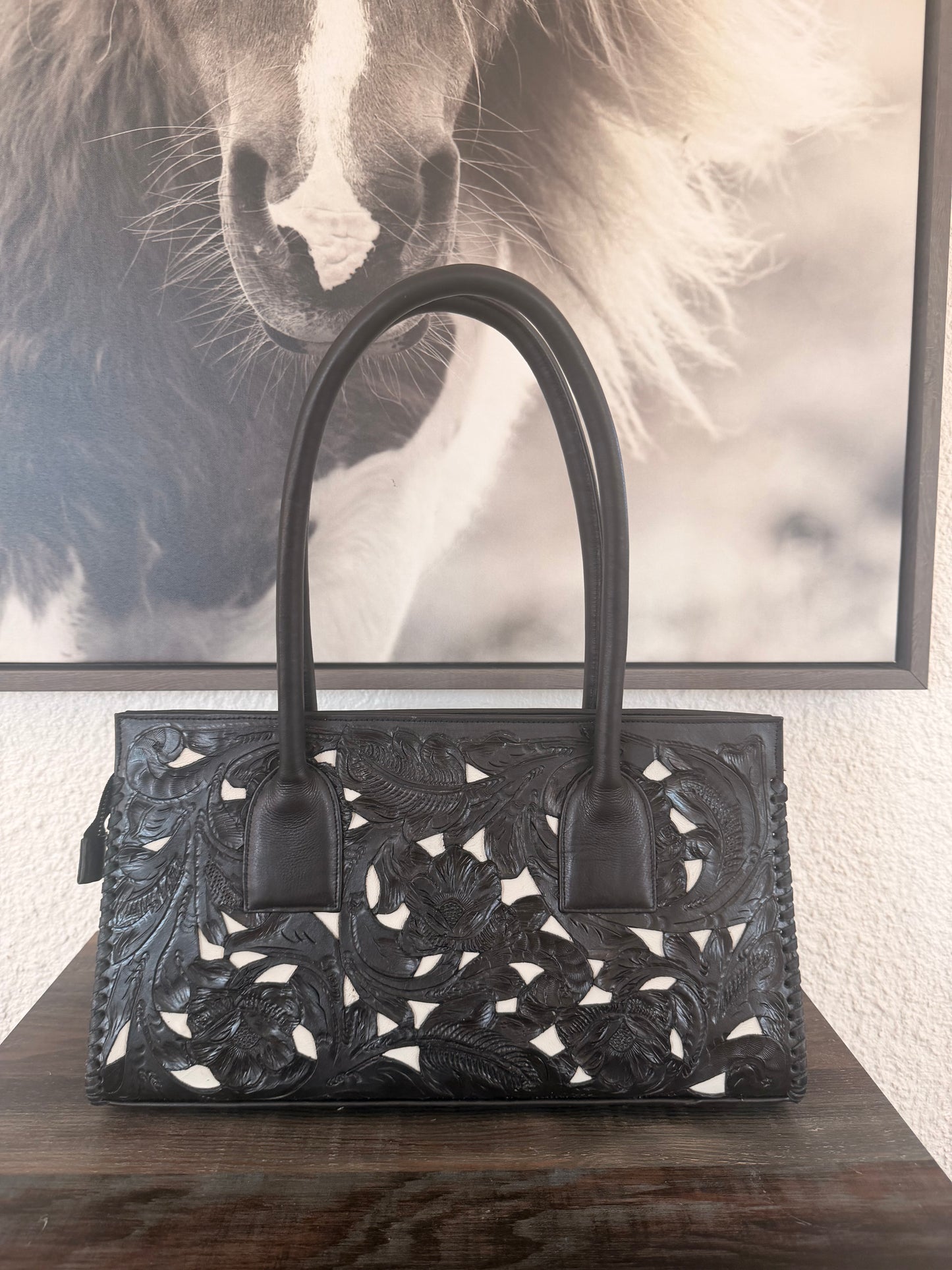 Black & Ivory Inlay Juan Antonio Handbag