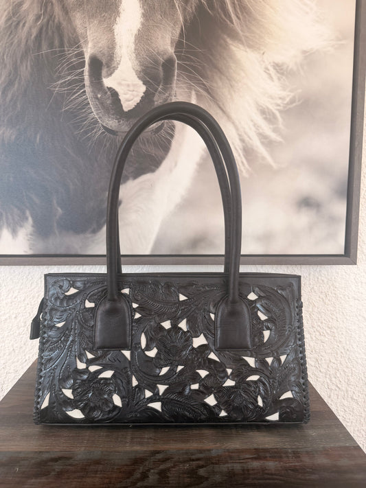 Black & Ivory Inlay Juan Antonio Handbag