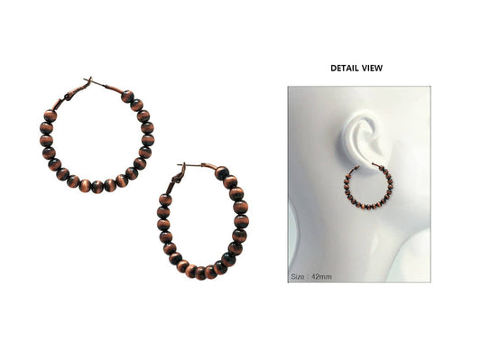 1.65” Navajo Pearl Hoops Earrings