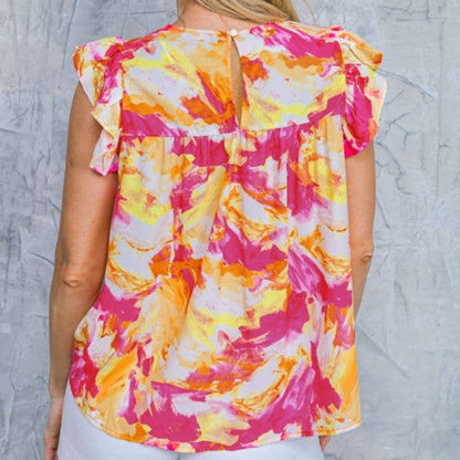 Mixed Print Blouse