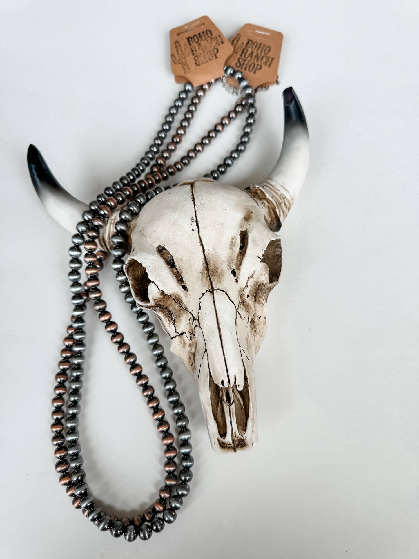 Navajo Style Pearl Long 26” Necklace