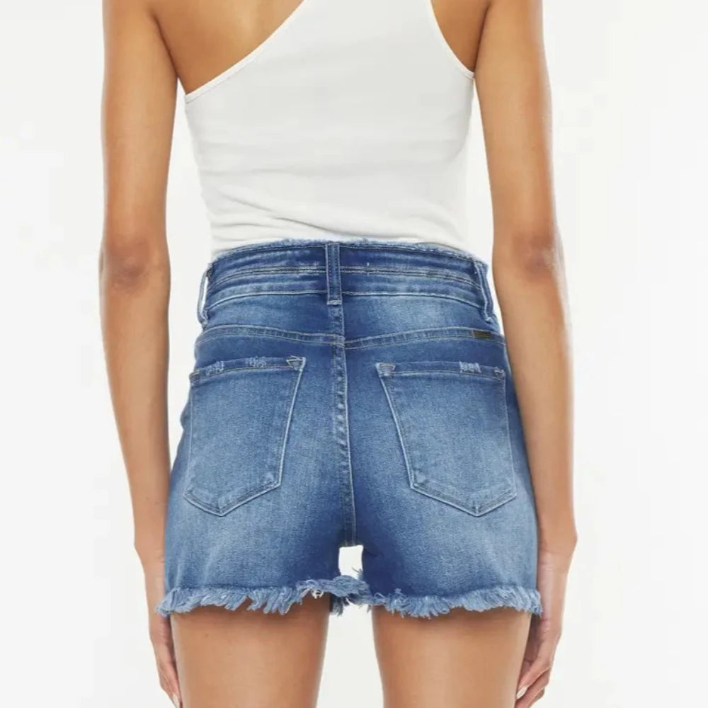 Kan Can Denim Distressed Shorts