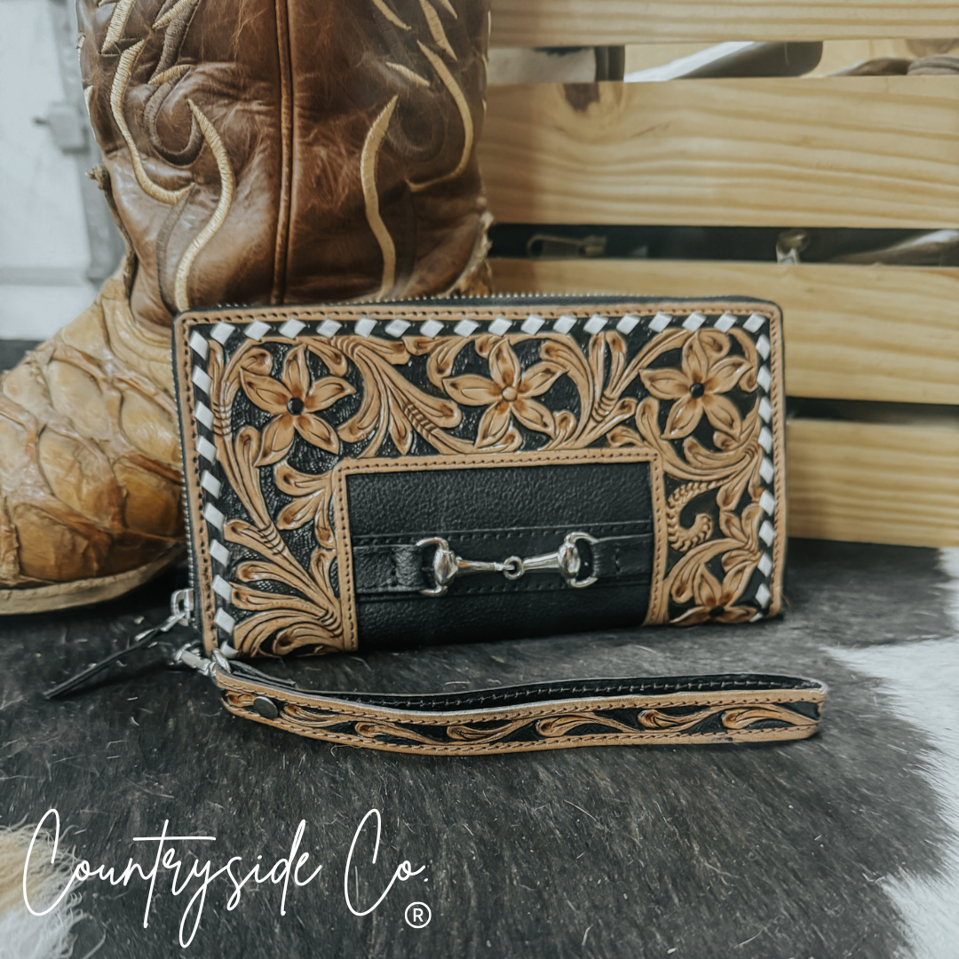 Bridle Belle Tooled Leather Wallet