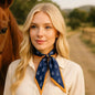Navy and Rust Western Skinny Mini Wild Rag Scarf / Cowgirl Necktie #TW107