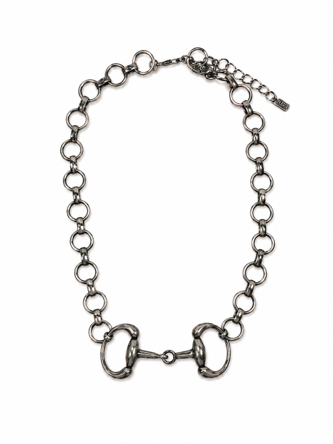 18" 18K Gold Plated Chunky Equestrian Bit Chain Necklace