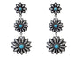 Turquoise FLOWER PENDANT Earrings