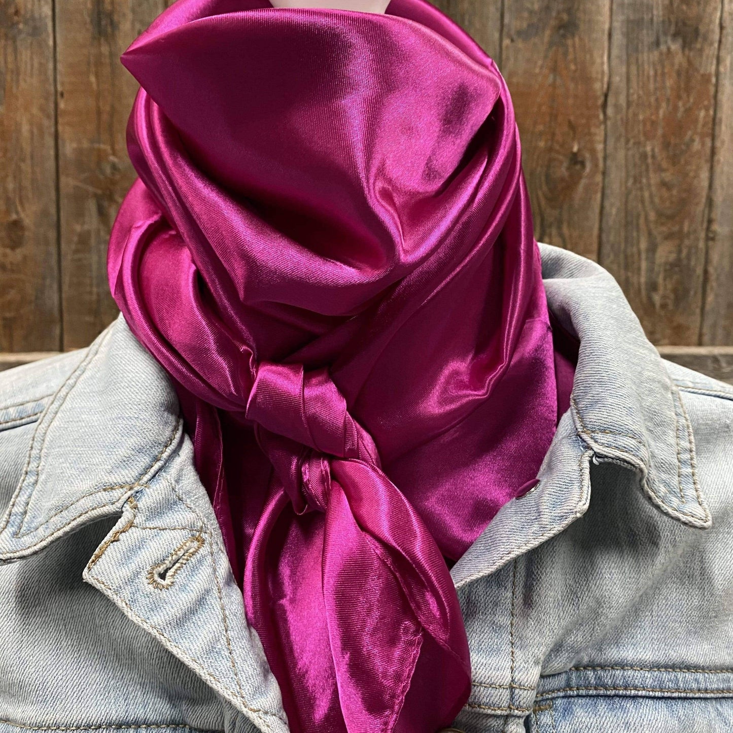 35X35" Solid Fuchsia Wild Rag/Scarf WRS12
