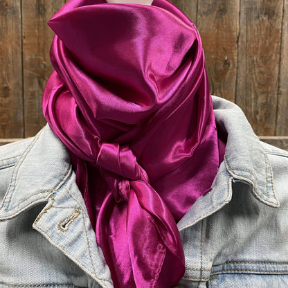 35X35" Solid Fuchsia Wild Rag/Scarf WRS12