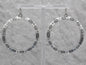 WESTERN TEXTURE ENGRAVED SILVER HOOP Earrings