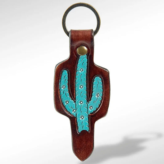 Leather Cactus Purse Charm