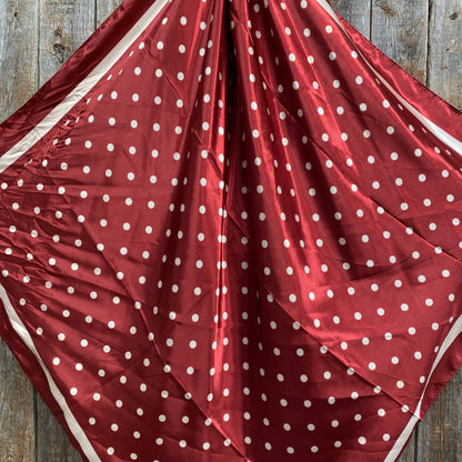 35X35"  Red Polka Dot Wild Rag/Scarf WR3051