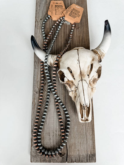 Navajo Style Pearl Long 26” Necklace