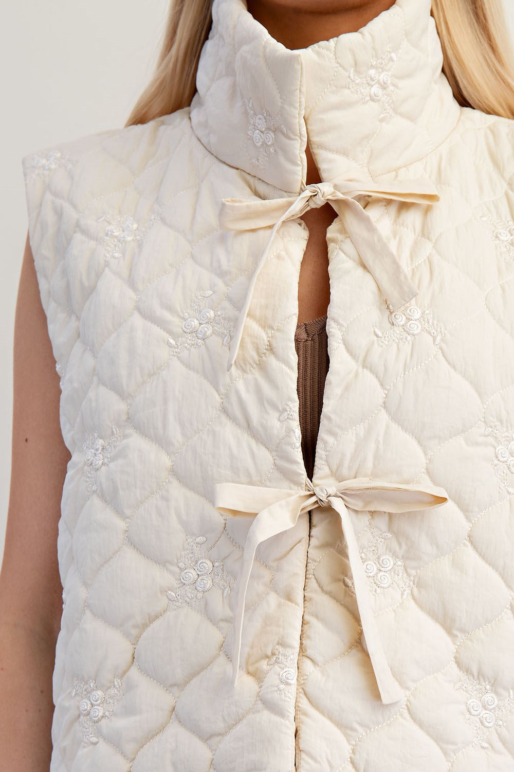 Quilted Bow Vest