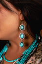 3 Tier Turquoise Earring on Fishhook