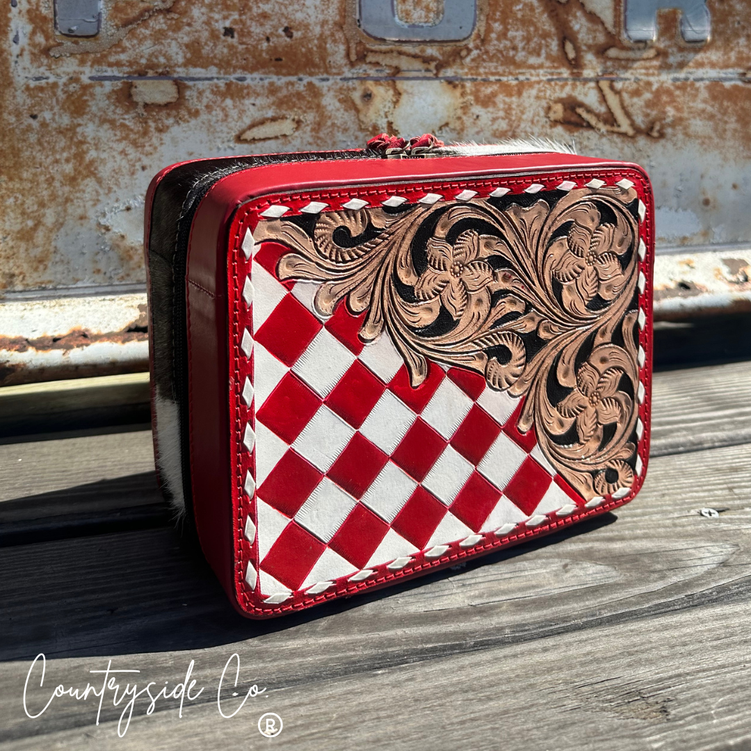 Tooled Leather Jewelry Box