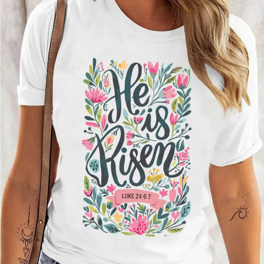 He Is Risen Floral Tee