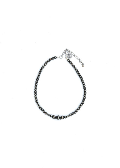 14" Dainty Faux Navajo Pearl Choker