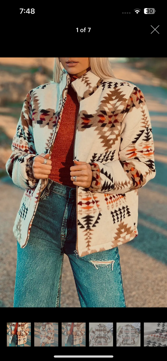 Aztec wool jacket