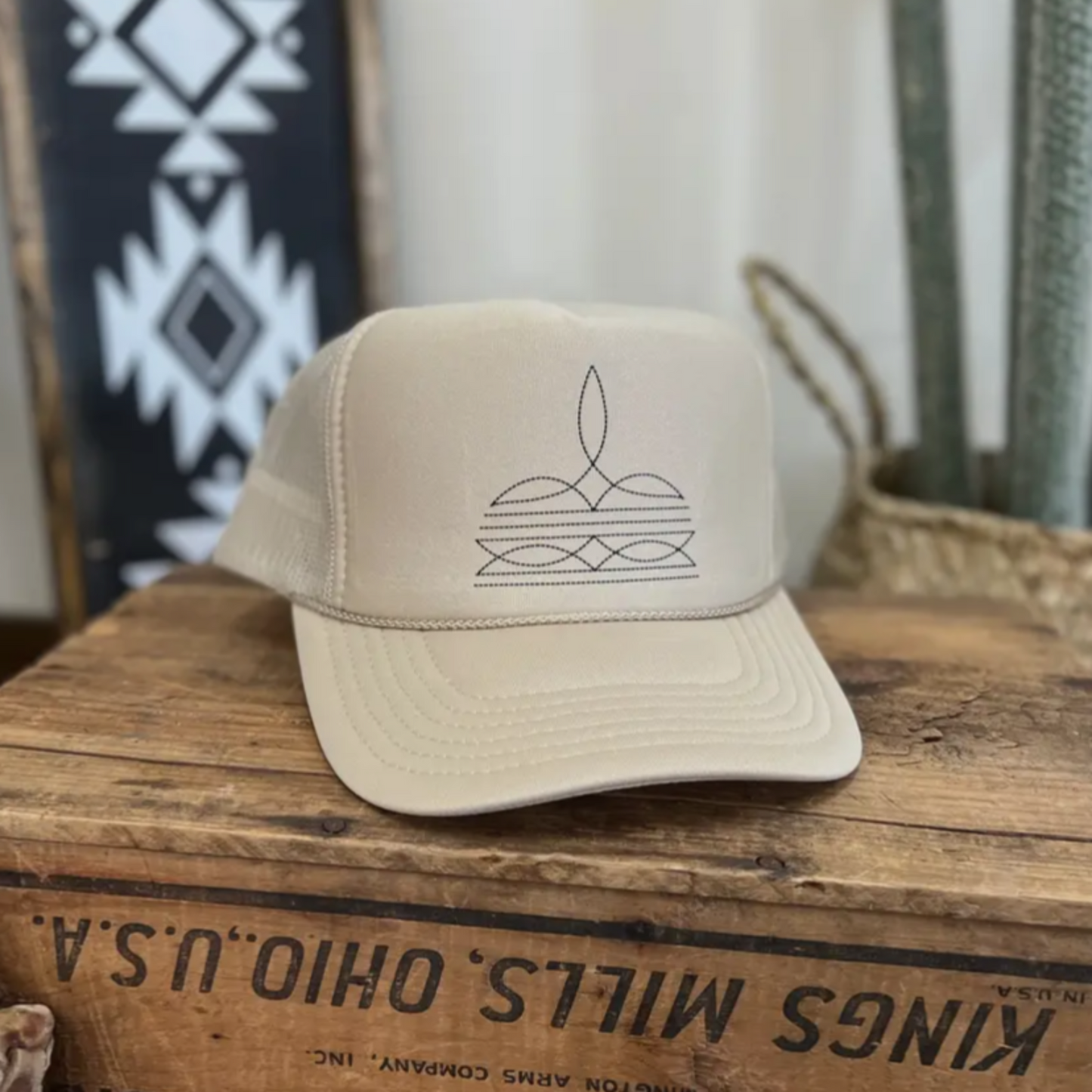 Boot Stitch Trucker Hat