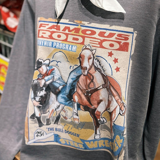 Circus Rodeo Steer Wrestler Hoodie