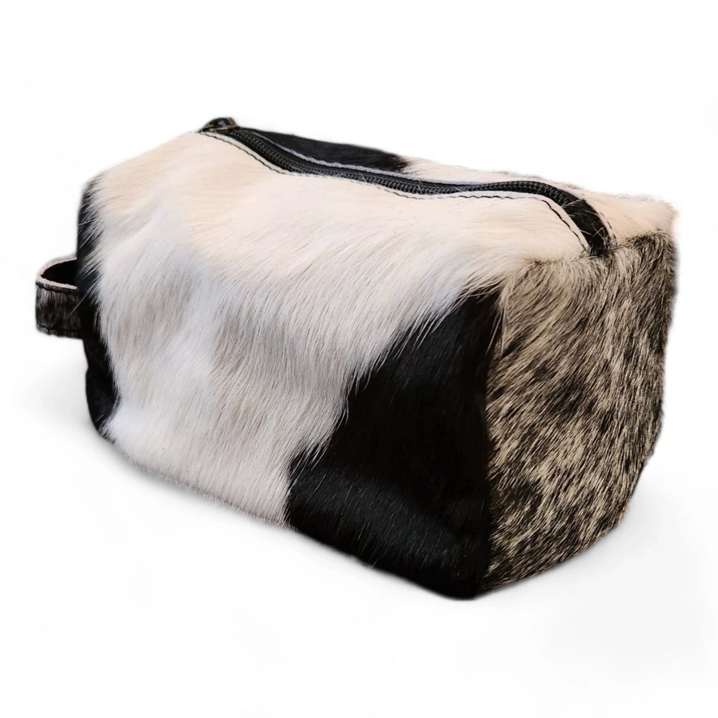 Genuine Cowhide Handcrafted Cosmetic Pouch Highlands Cowhide Makeup Bag