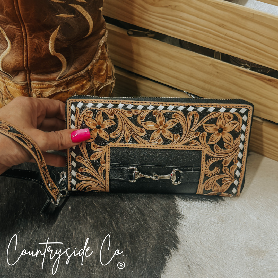 Bridle Belle Tooled Leather Wallet