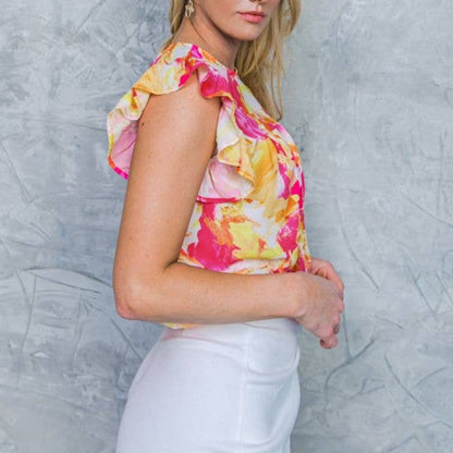 Mixed Print Blouse