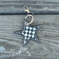 Checkered Star Keychain