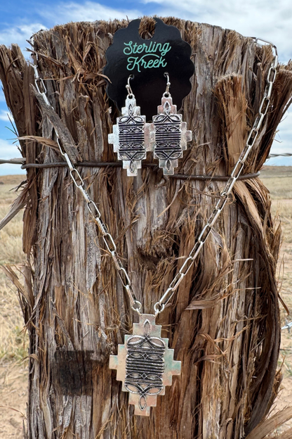 Stitched In Aztec Necklace