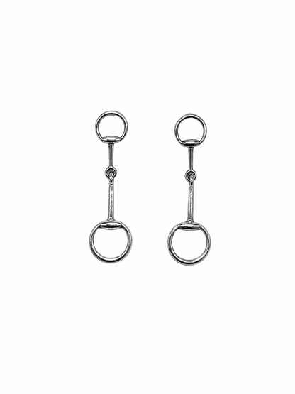 18K Gold Plated Equestrian Bit Drop Post Earrings