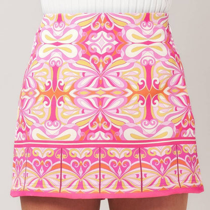Mixed Print Skort