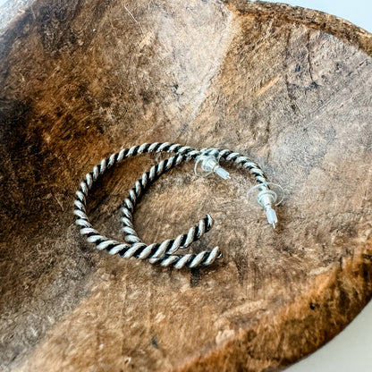 1.75” Western Rope Hoop Earrings