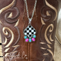 Punchy Cowgirl Checkered Necklace