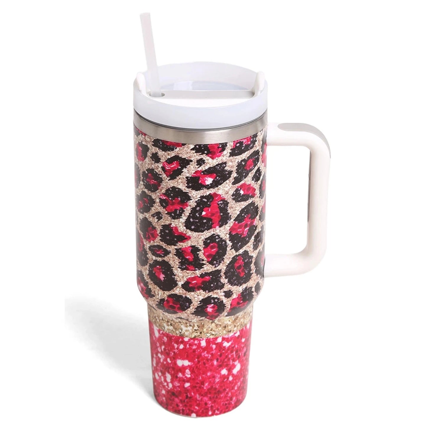 Glitter Leopard 40oz Tumbler