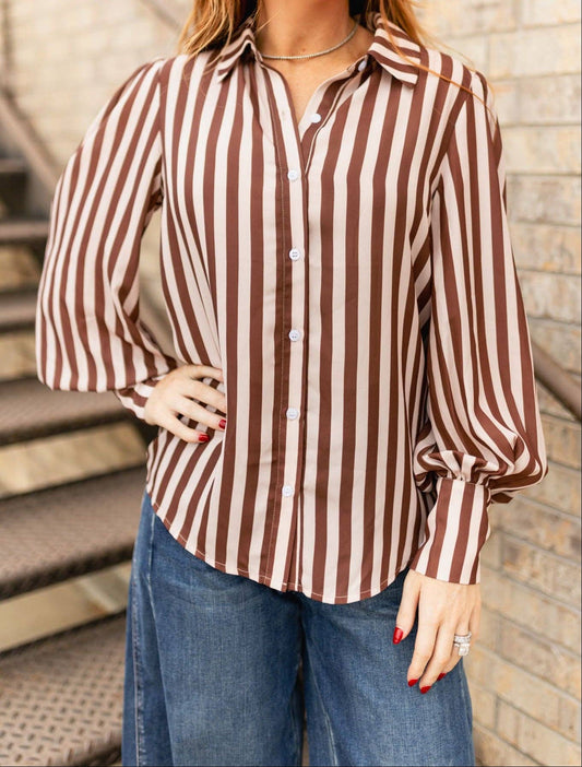 PINK BROWN STRIPED