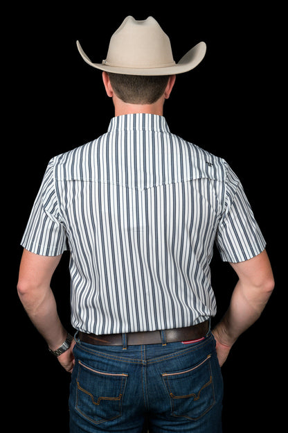 THE JACK SHORT SLEEVE PEARL SNAP SHIRT IN BLACK